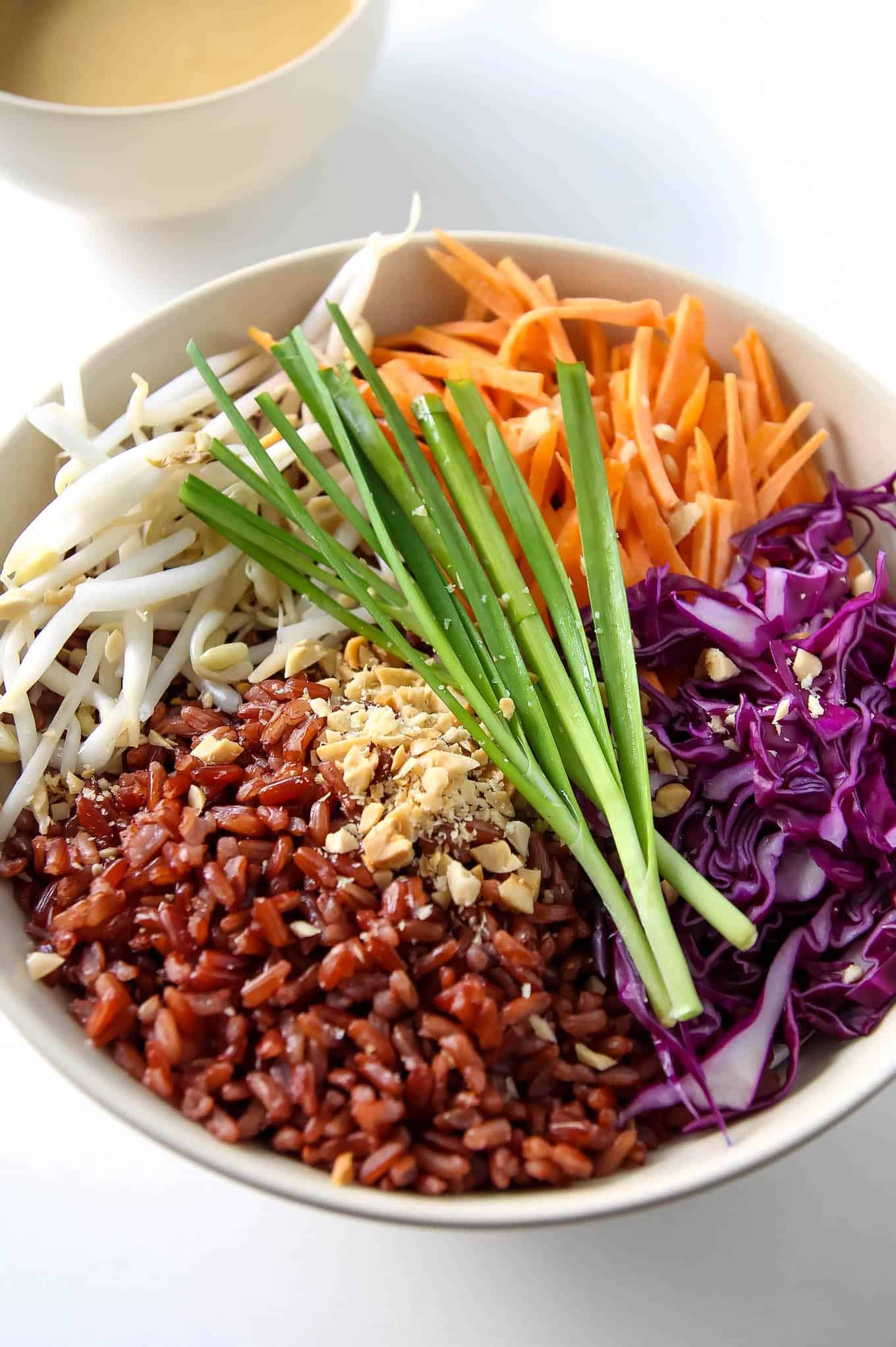 Thai Buddha Bowl With Peanut Sauce LeelaLicious