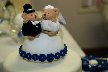 Teddy Bear Wedding Cake Topper
