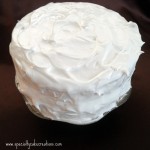 Cake with Wavy White Frosting