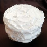 Delicious Cake with Wavy White Frosting