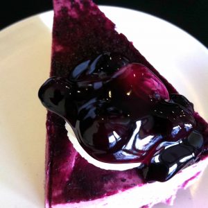 Mousse Cake with Blueberry Glaze