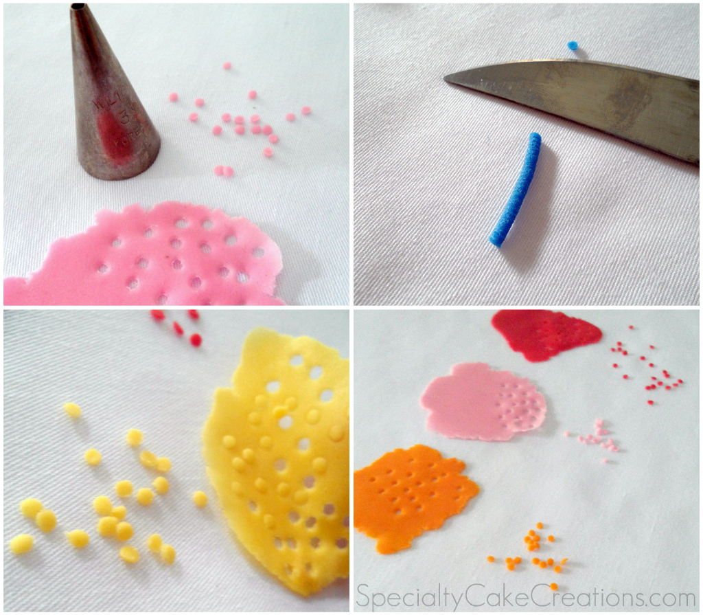Cutting Sprinkles from Fondant