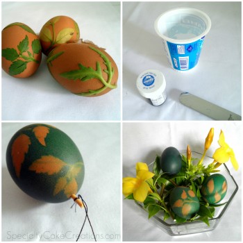 Montage of Stenciled Easter Eggs