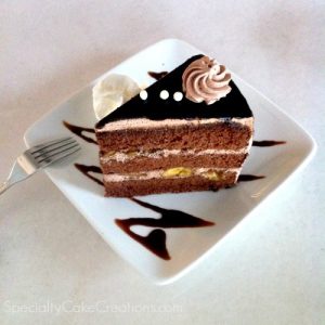 Plated Banana Chocolate Cake
