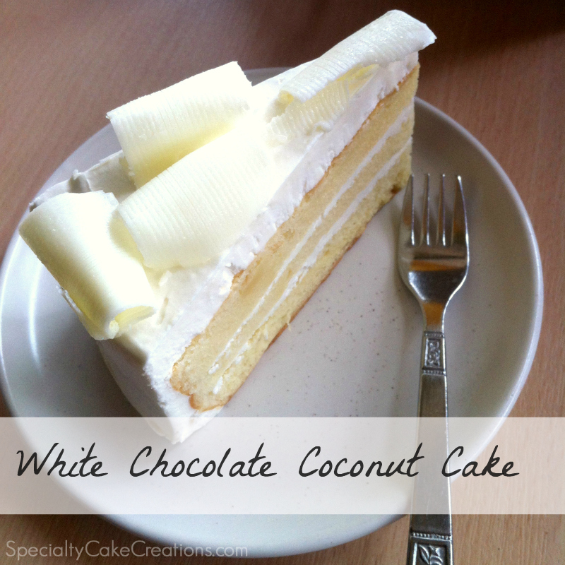 White Chocolate Coconut Cake Slice