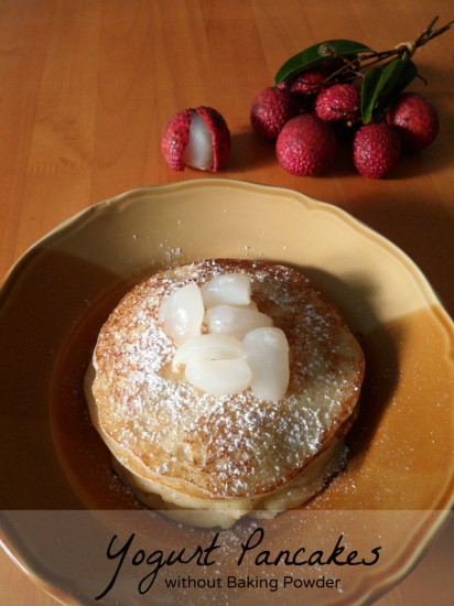 Yogurt Pancakes with Lychee