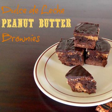 Plate of Dulce de Leche Brownies