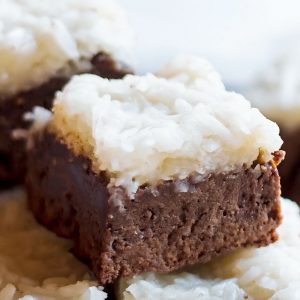 brownie recipe with coconut macaroon topping