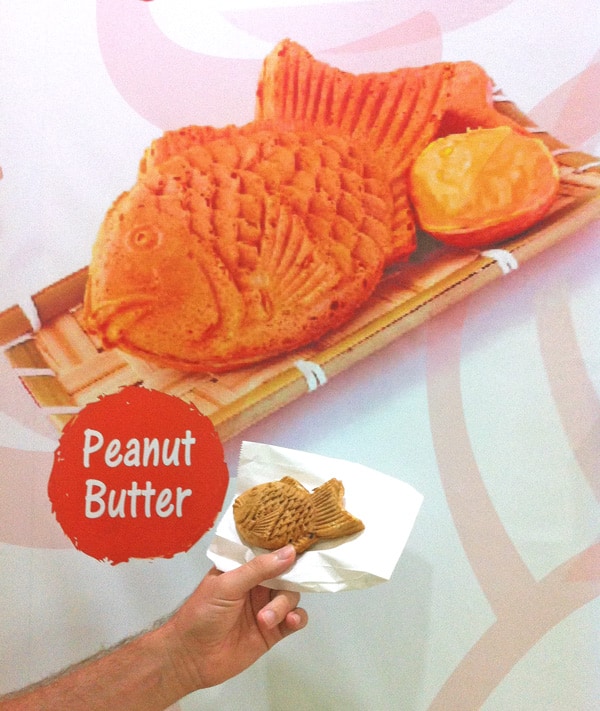 Fish-shaped Peanut Butter Waffle