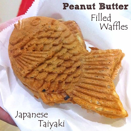 Taiyaki Peanut Butter Waffles
