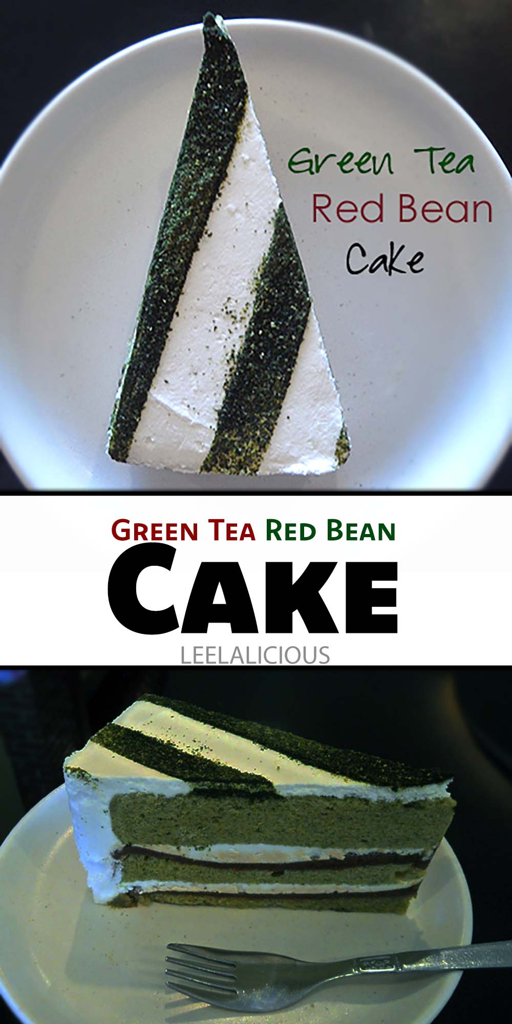 Green Tea Red Bean Cake
