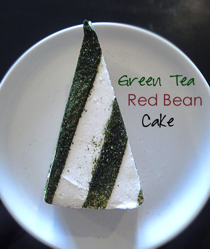 Green Tea Red Bean Cake