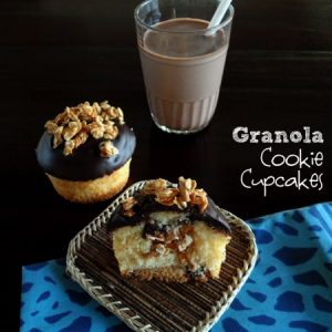 Cookie Cupcakes with Granola