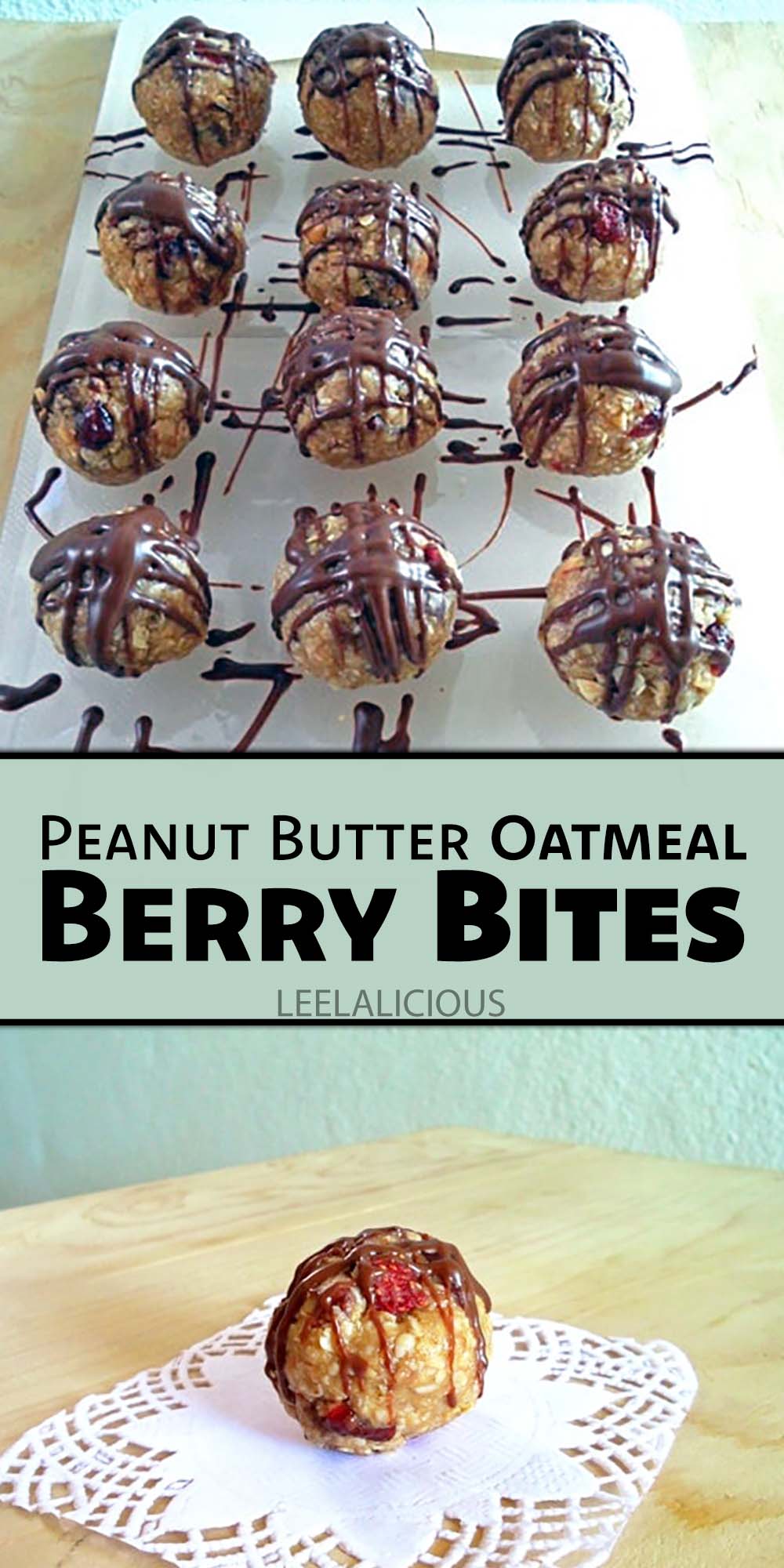 Peanut Butter Oatmeal Berry Bites
