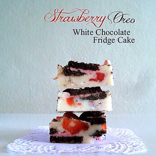Oreo Strawberry Fudge Cake Recipe