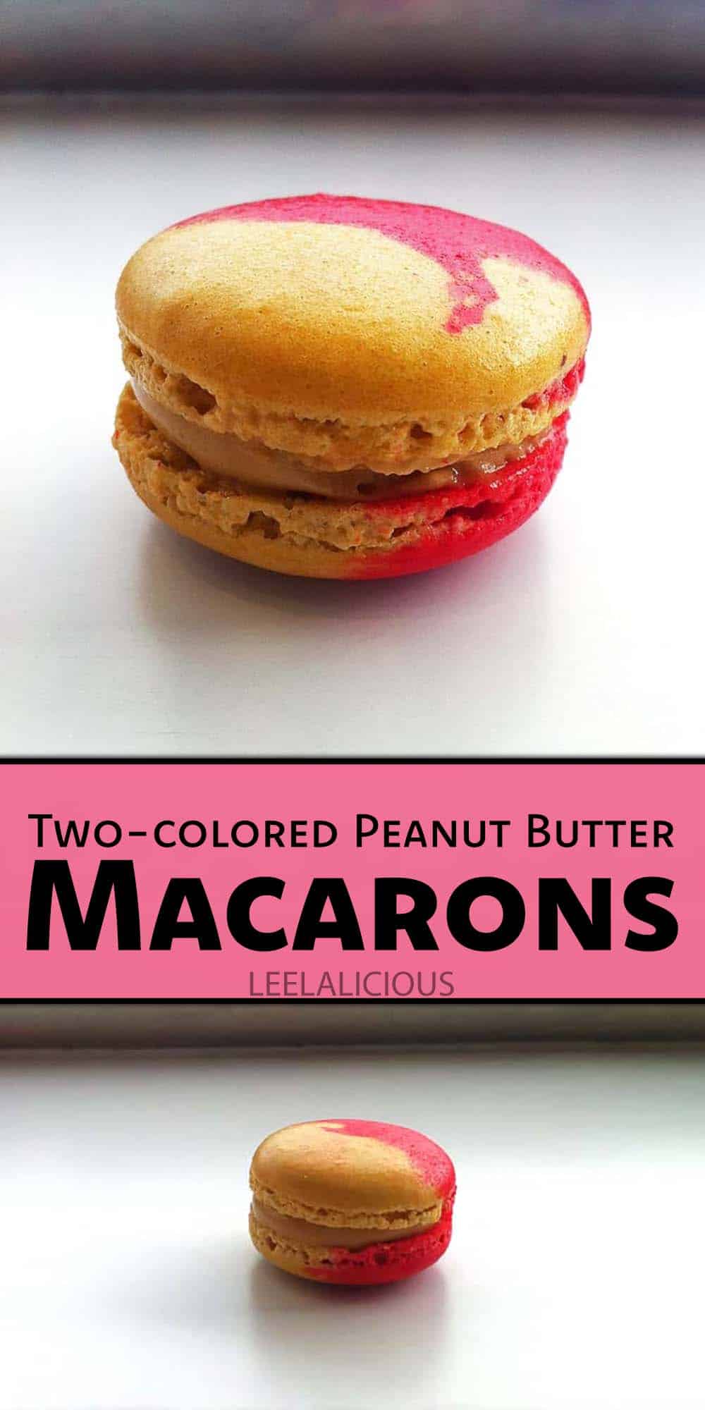 Two-colored Peanut Butter Macarons