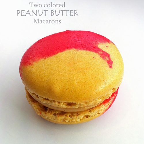 Two Colored Peanut Butter Macarons Recipe