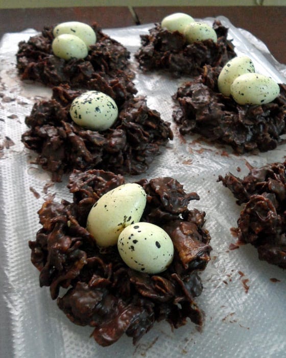 Tray of Chocolate Nests
