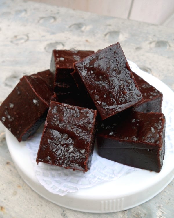 salted dark chocolate fudge