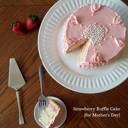 Strawberry Ruffle Cake Recipe