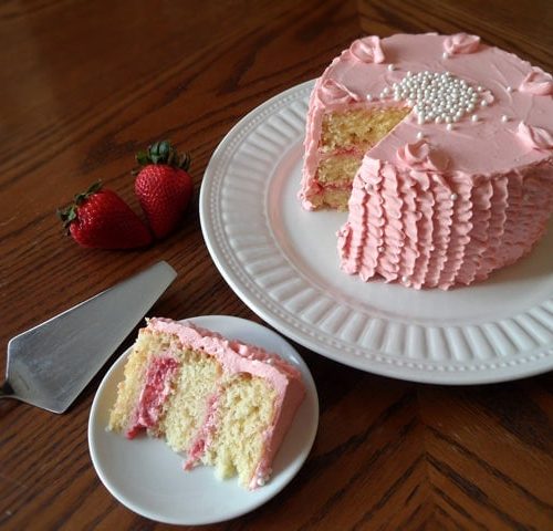 Strawberry Sour Cream Cake - Recipe Winners