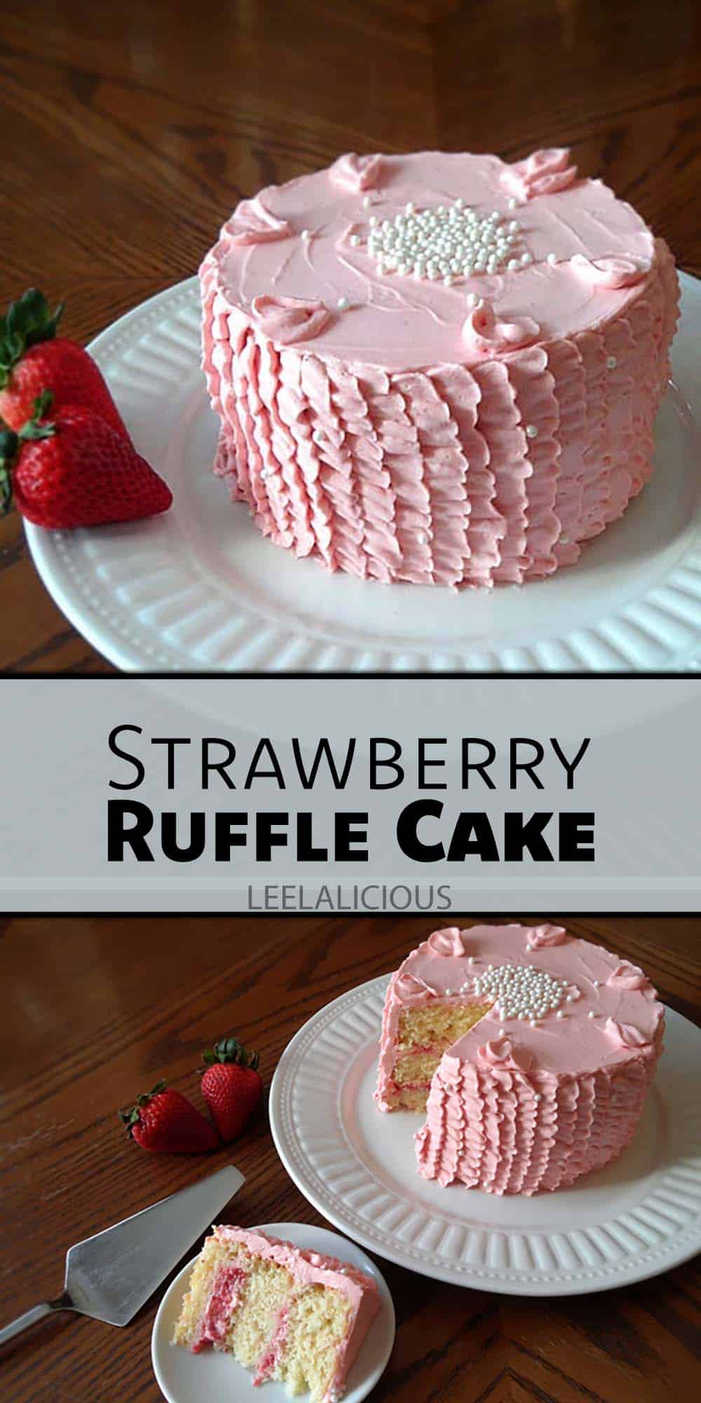 Strawberry Ruffle Cake