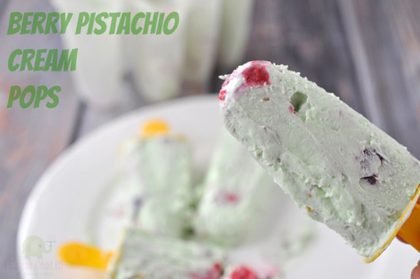 Berry Pistachio Cream Pops