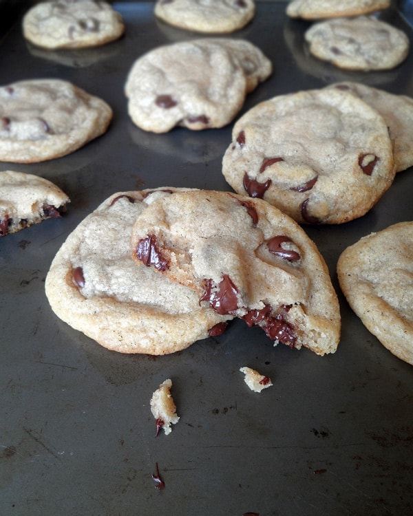 Coconut Oil Chocolate Chip Cookies Close-up