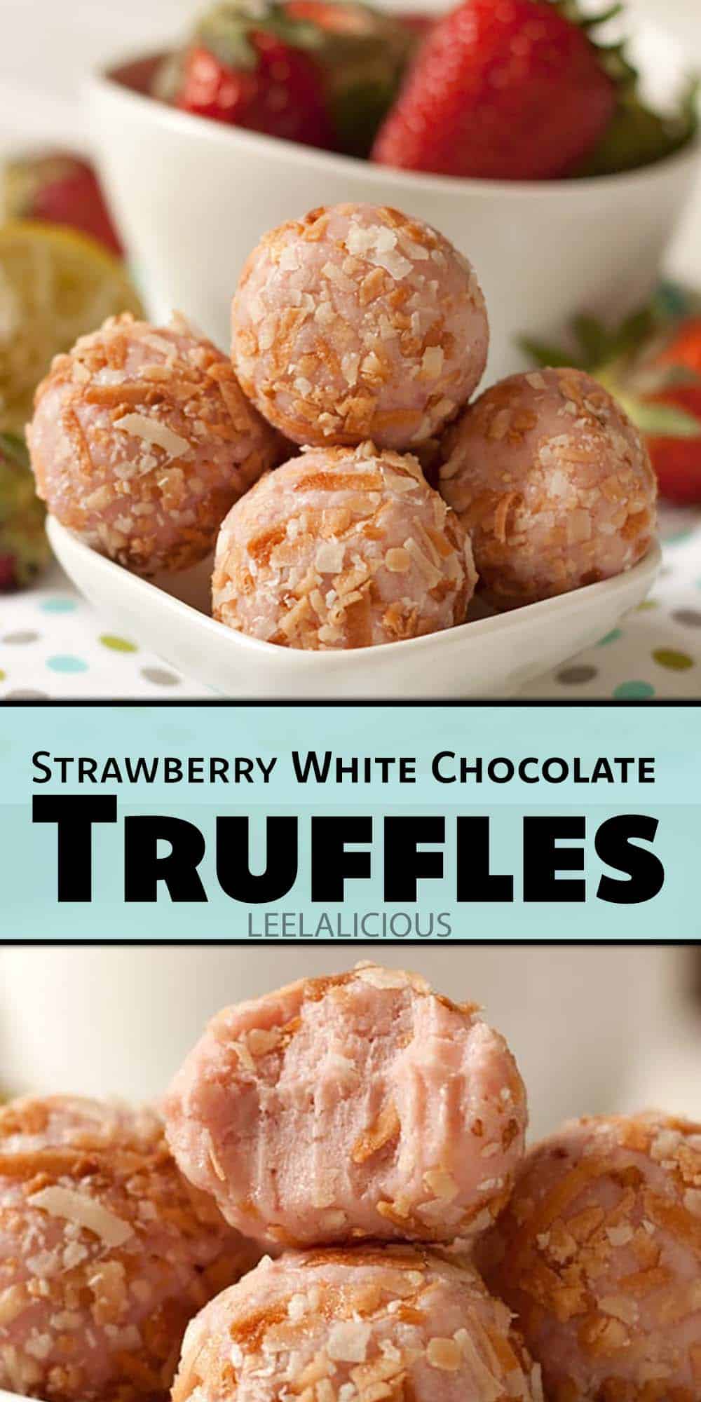 Strawberry White Chocolate Truffles