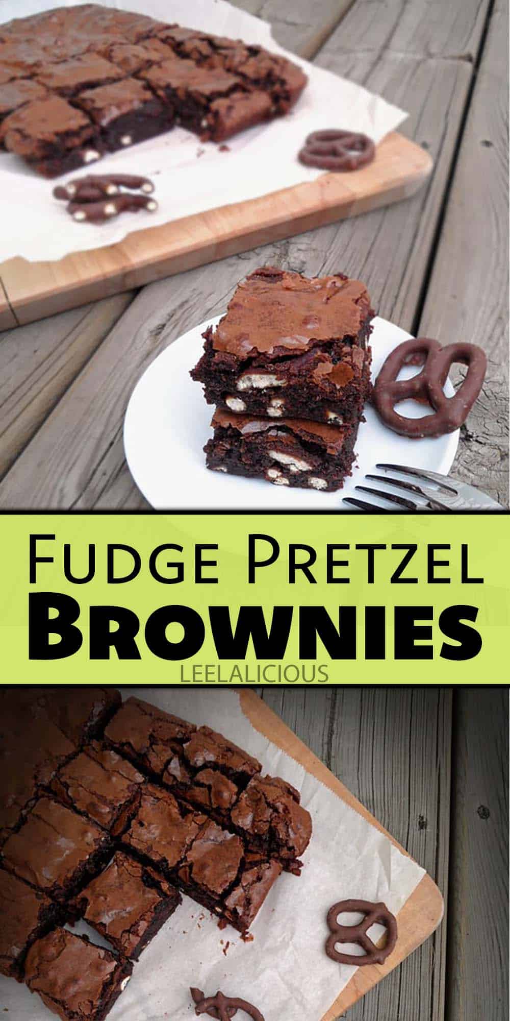 Fudge Pretzel Brownies