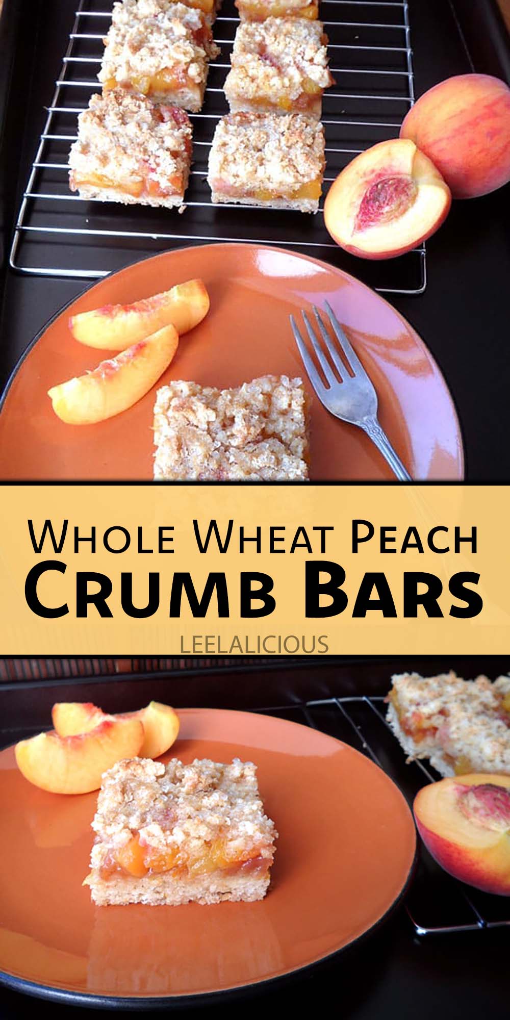 Whole Wheat Peach Crumb Bars Recipe