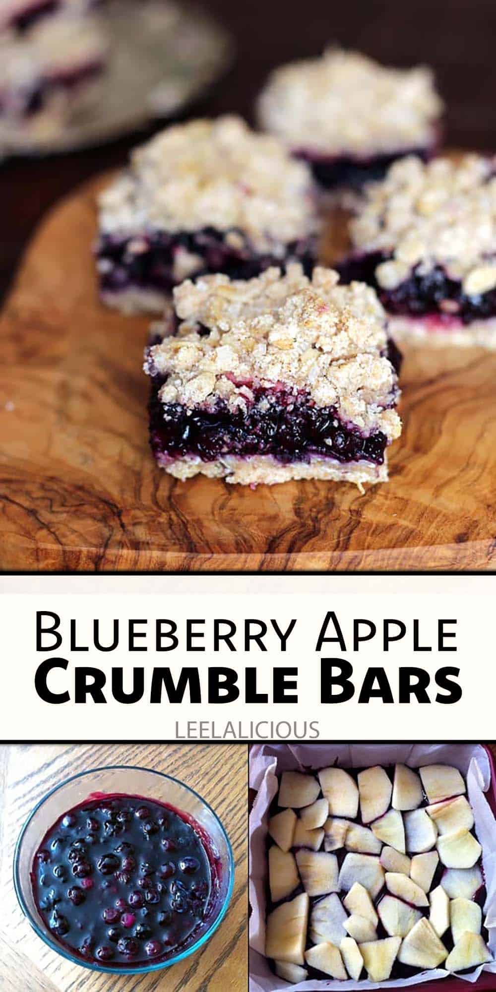 Blueberry Apple Crumble Bars