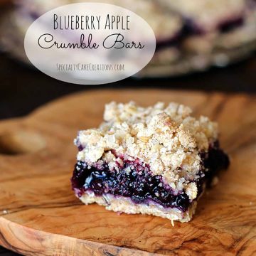 Single Blueberry Apple Crumble Bar Recipe