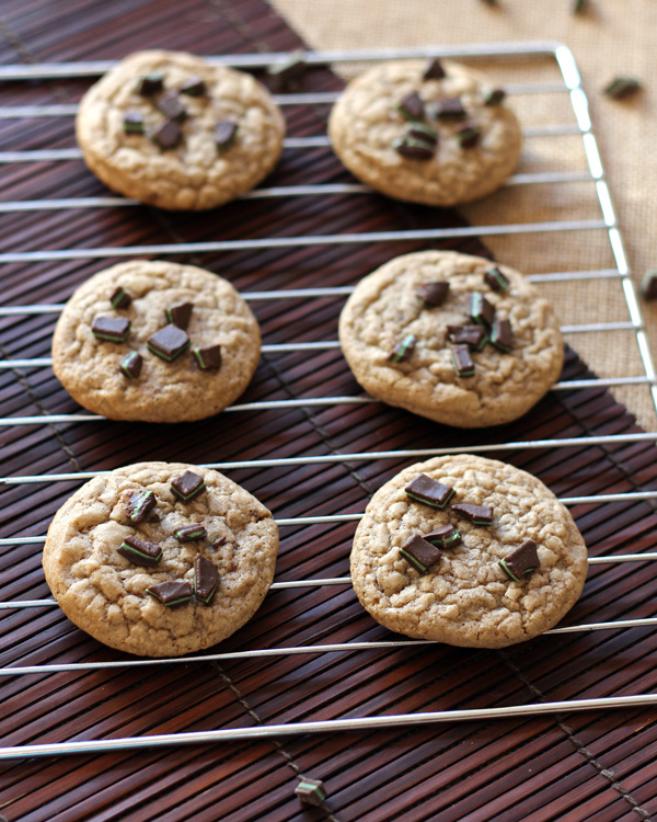 Cooling Chocolate Mint Chip Cookies