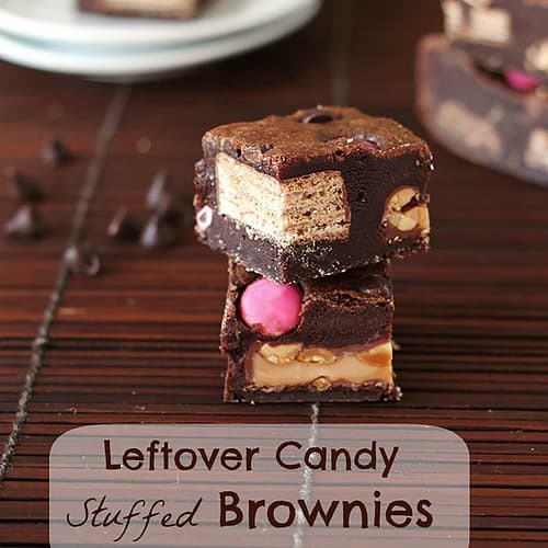 Leftover Candy-Stuffed Brownies Recipe