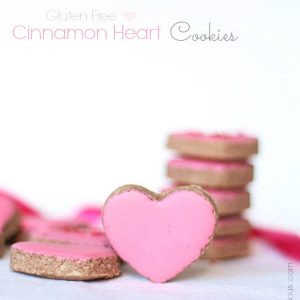 Pink Cinnamon Heart Cookies