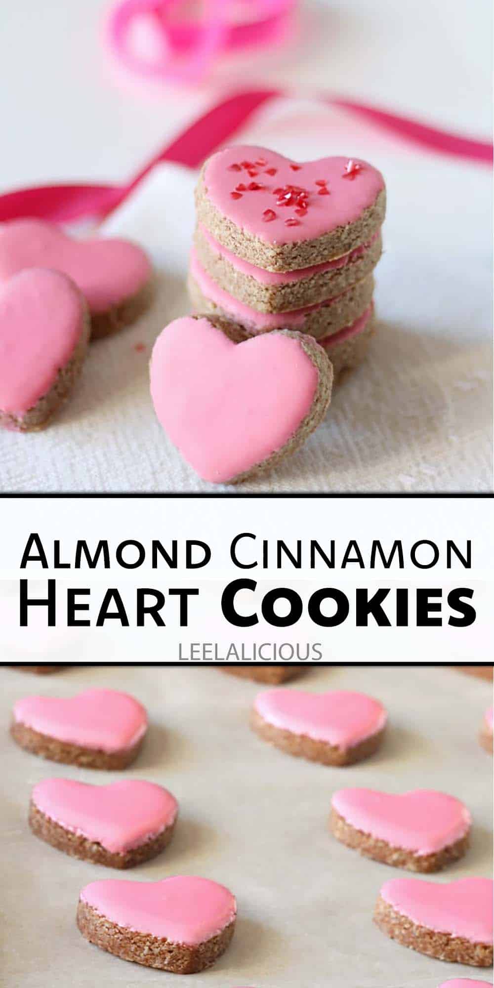 Almond Cinnamon Heart Cookies