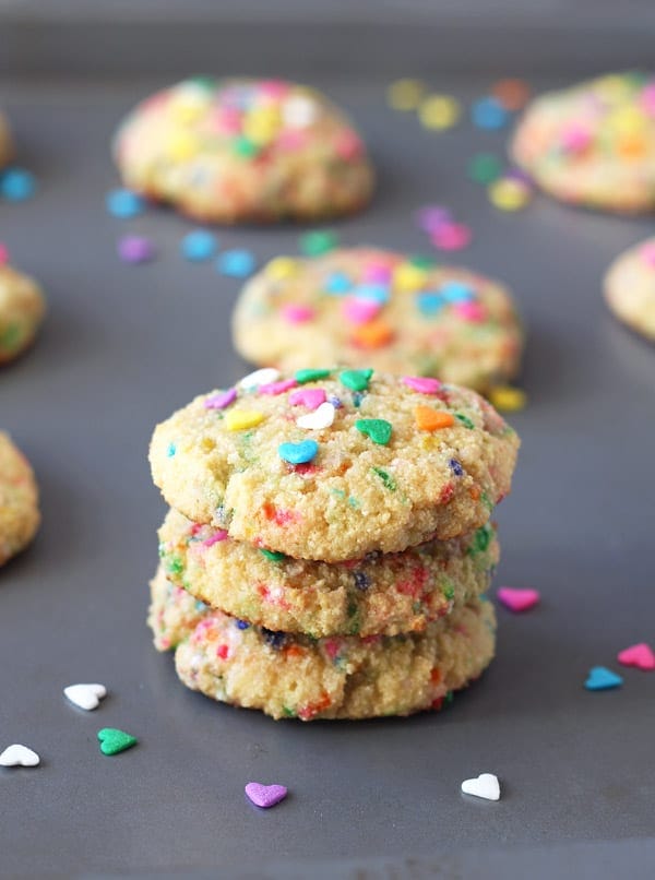 Funfetti Cookies Stacked