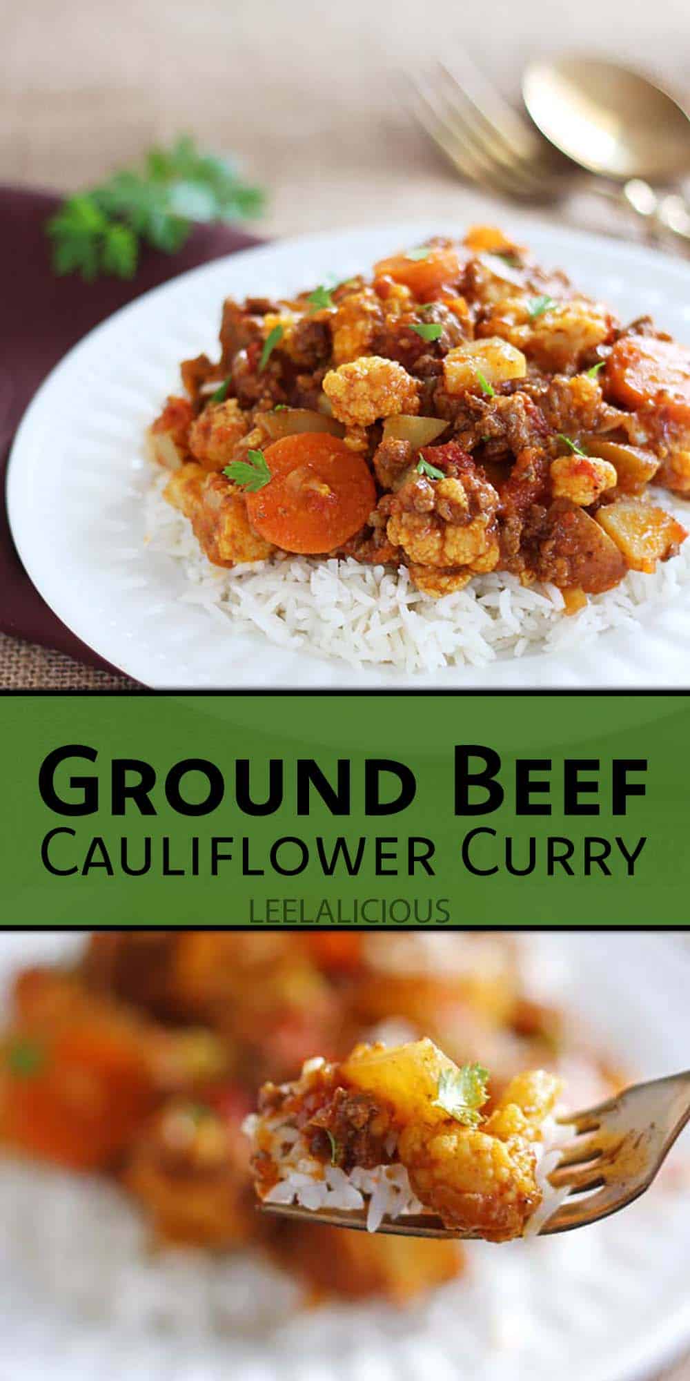 Ground Beef Cauliflower Curry