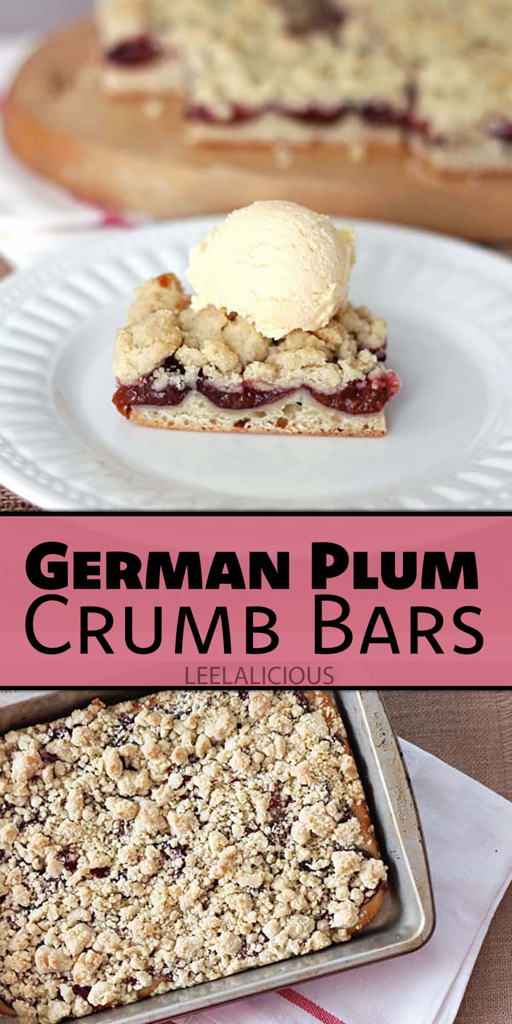 German Plum Crumb Bars