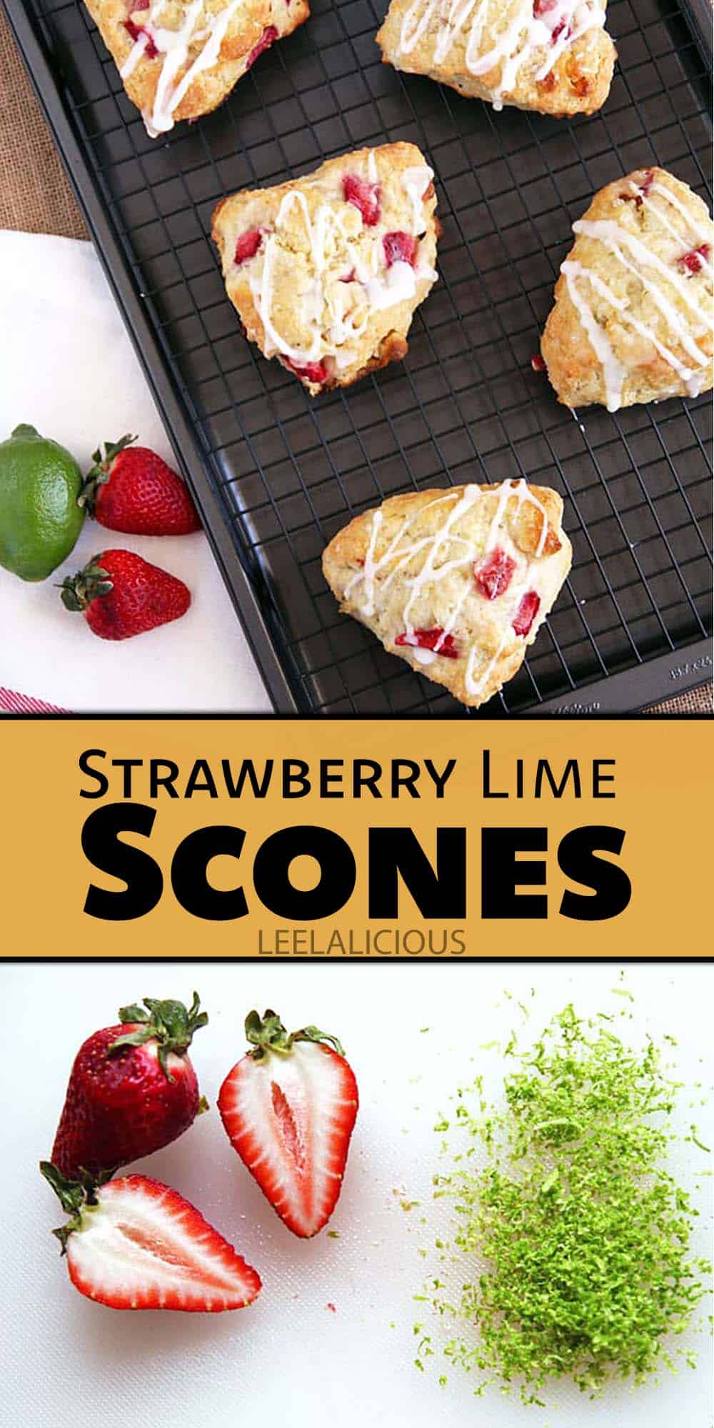 Strawberry Lime Scones