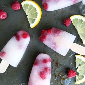 Lemonade Raspberry Popsicles