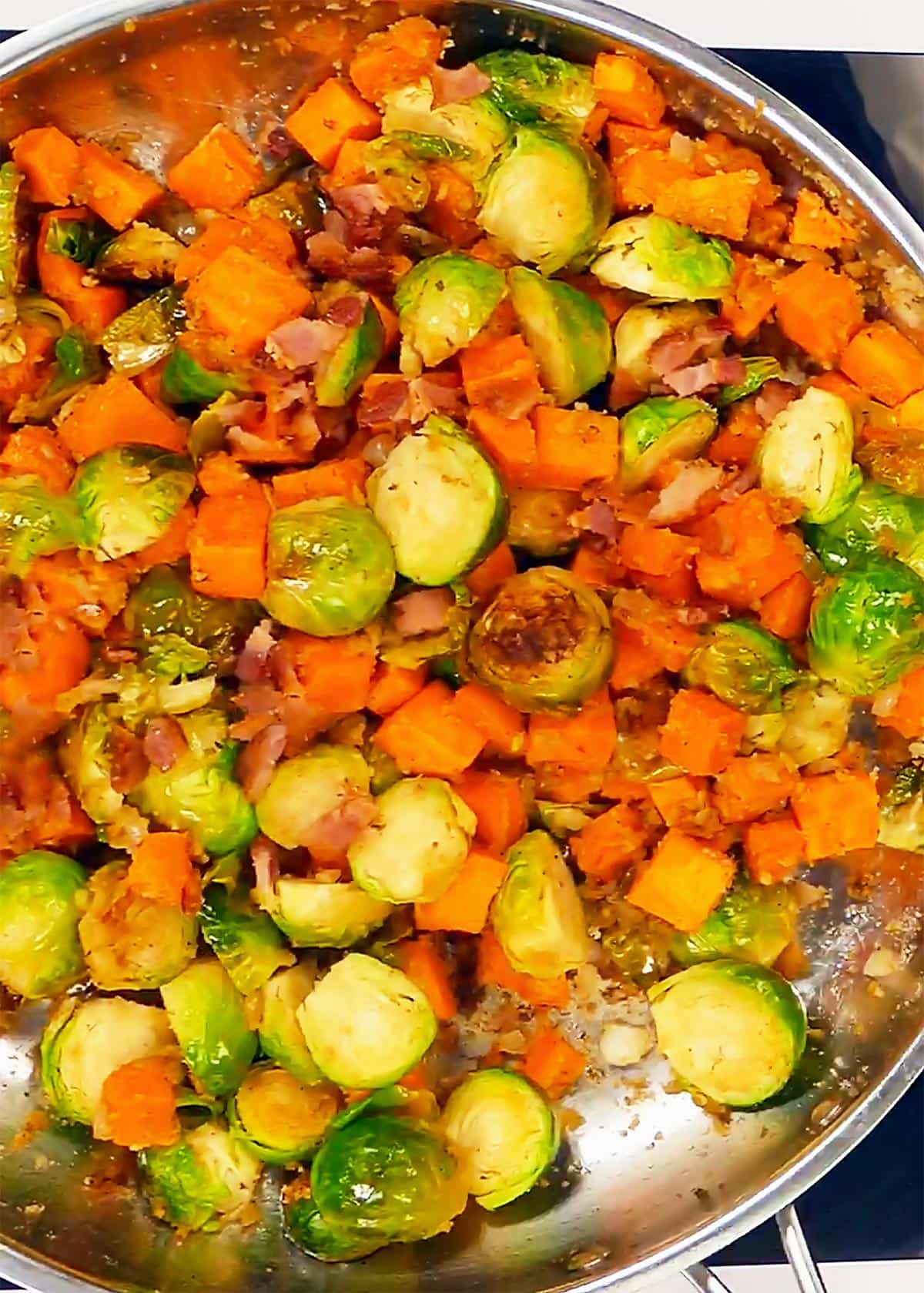 Brussels Sprouts Sweet Potato Hash