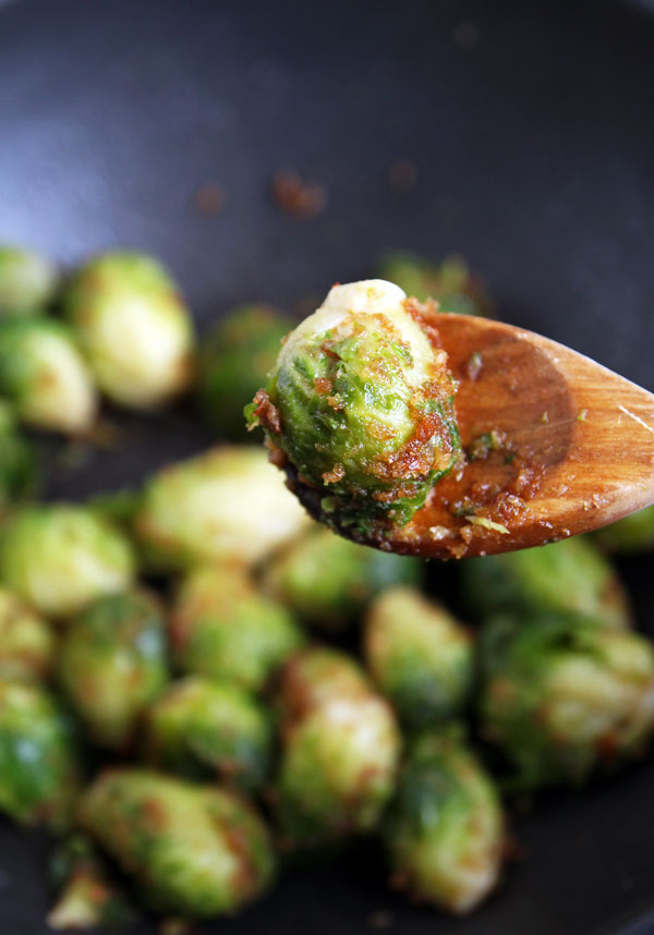 Brussels Sprouts Crusted with Bread