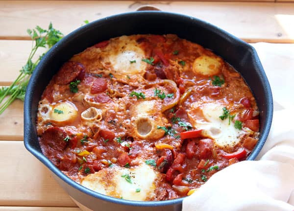 Shakshuka with Poached Eggs