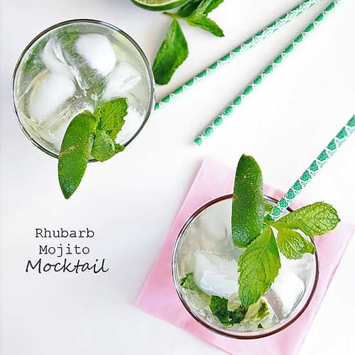 Rhubarb Mojito Mocktail Tutorial