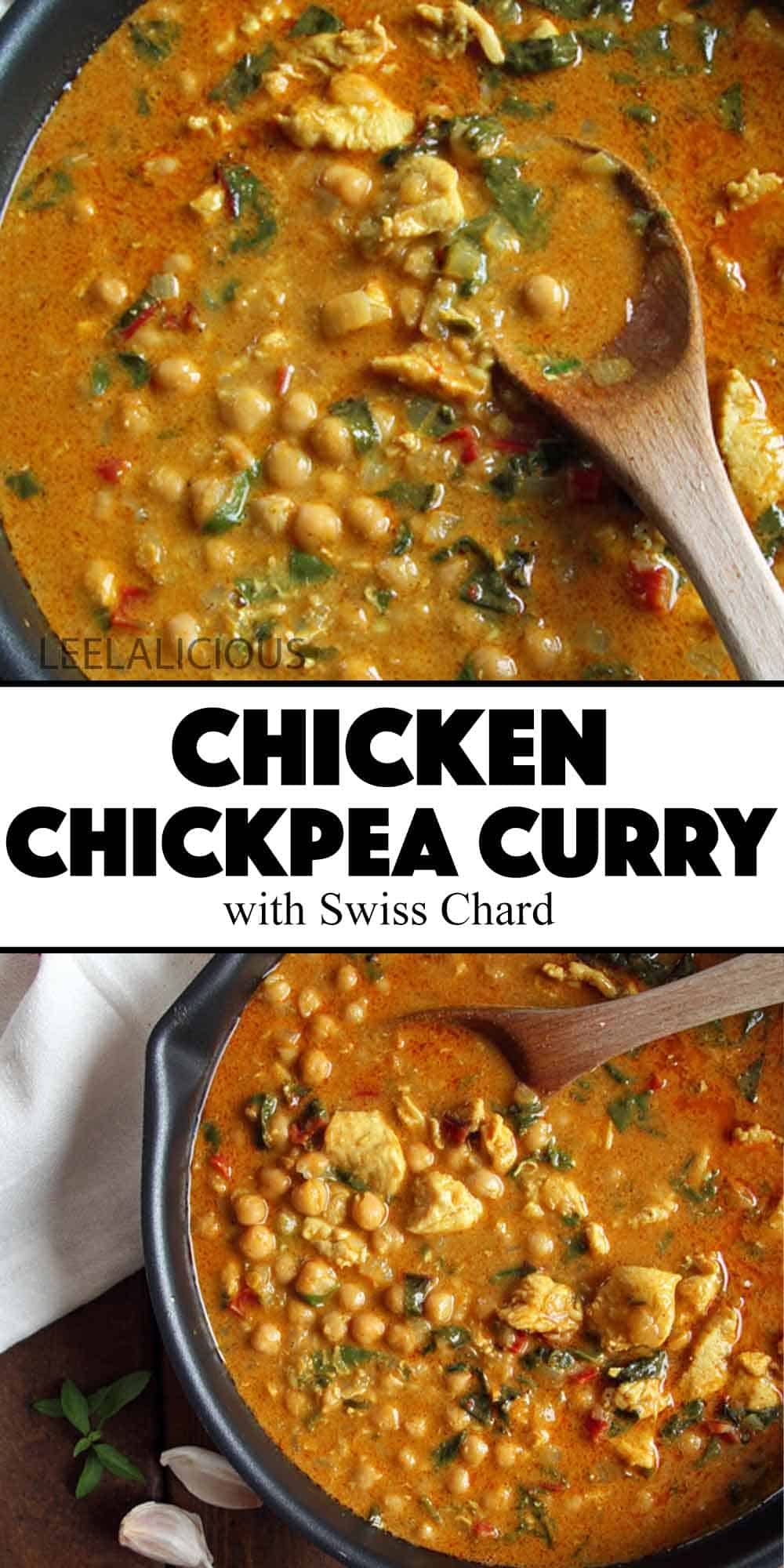Chicken Chickpea Curry with Swiss Chard