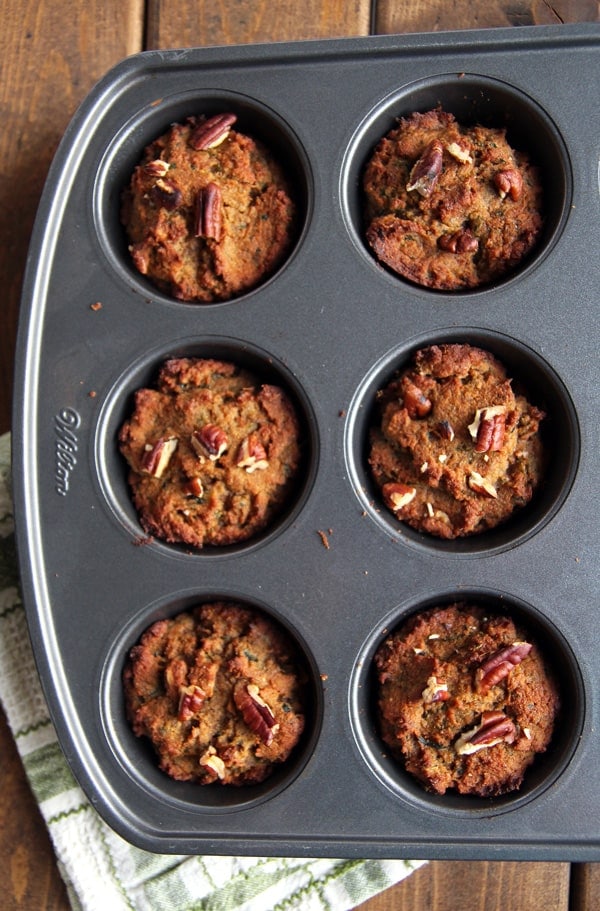 Baked Coconut Flour Zucchini Muffins