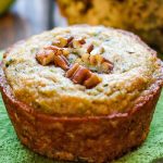 Keto Zucchini Muffin with pecan topping