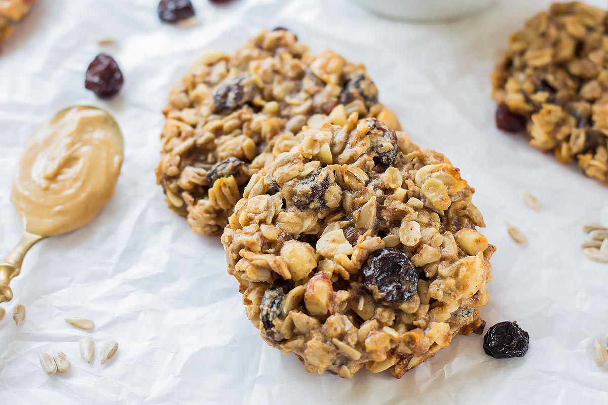 Healthy Peanut Butter Breakfast Cookies